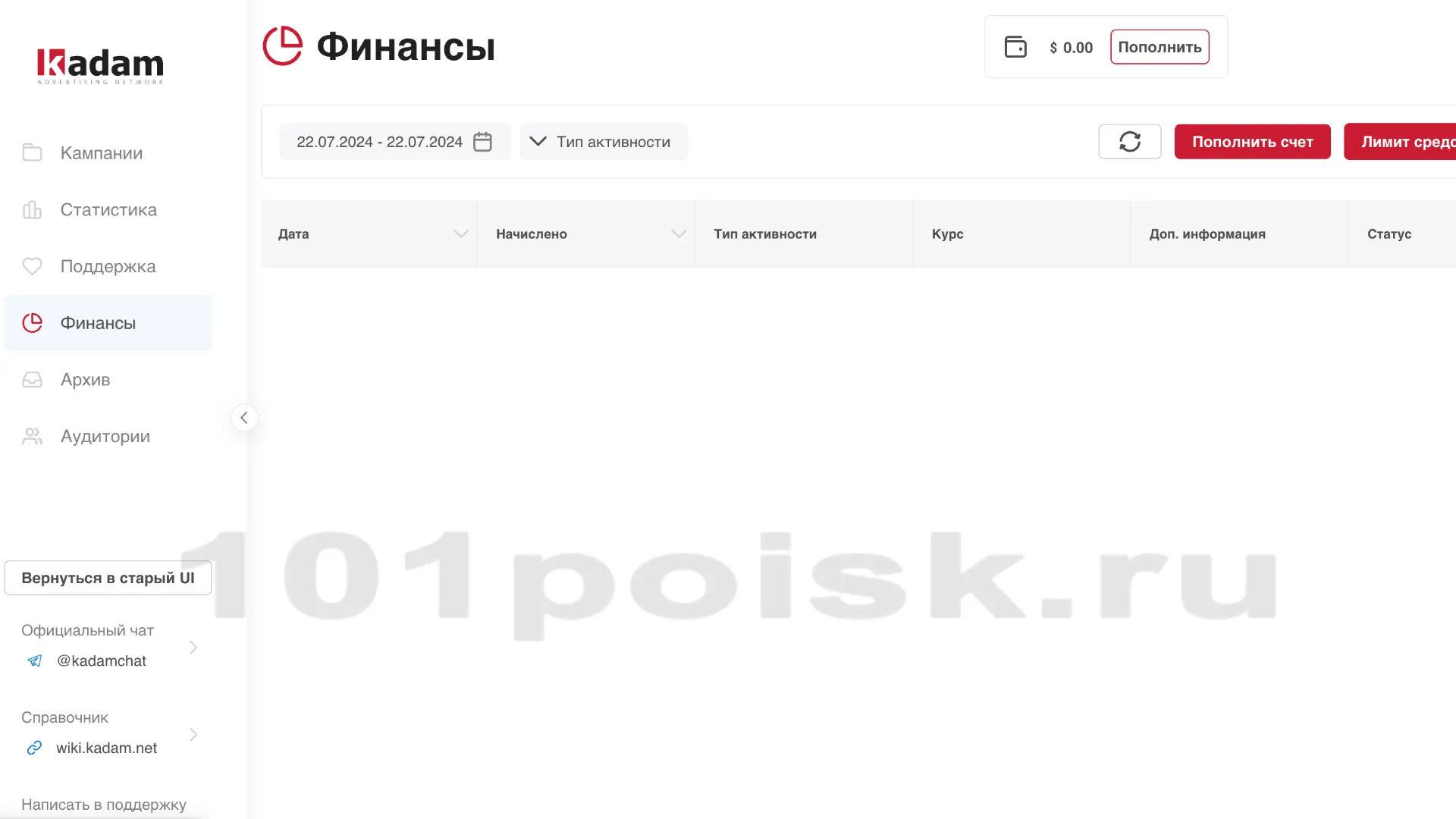 Kadam финансы