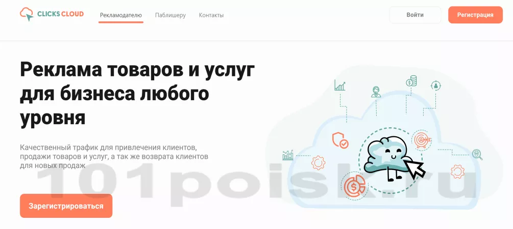 clickscloud рекламная сеть